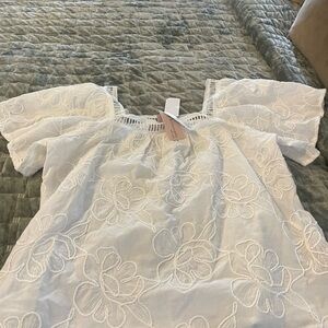 Philosophy White Embroidered Top